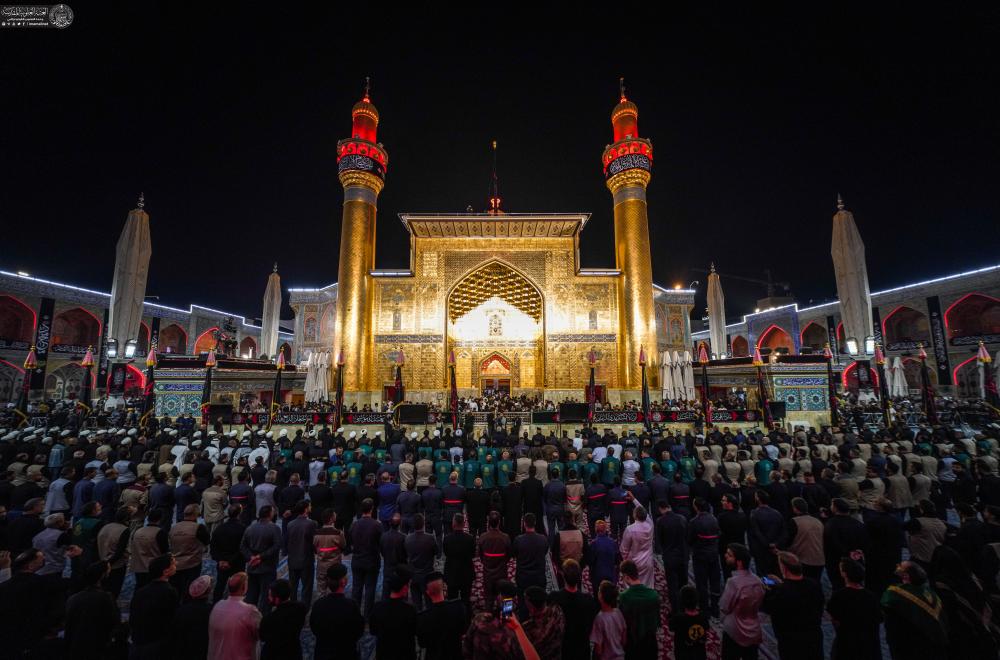 العتبة العلوية ترفع راية الحزن إيذانًا ببدء مراسم العزاء في ذكرى شهادة النبي الأكرم (صلى الله عليه وآله)