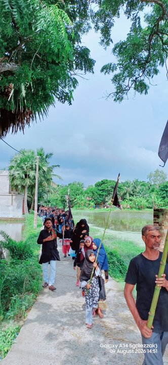 কারবালার স্মৃতিতে কুমারপুরে চল্লিশার শোকসভা ও মিছিল/ছবি