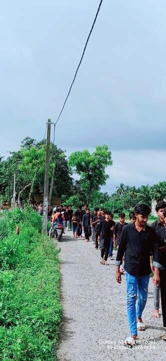 কারবালার স্মৃতিতে কুমারপুরে চল্লিশার শোকসভা ও মিছিল/ছবি