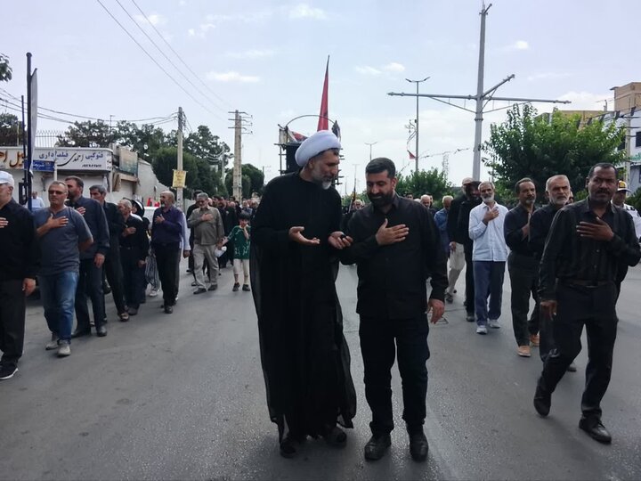 تصاویر / دسته عزاداری رحلت حضرت محمد (ص) وشهادت حضرت امام حسن مجتبی علیه الاسلام در شهرستان آبیک
