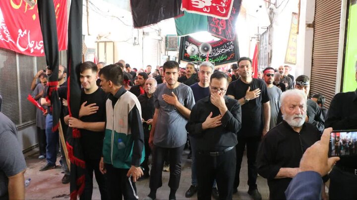 تصاویر/عزاداری 28 صفر جوانان معلول ذهنی نور امید کاشان
