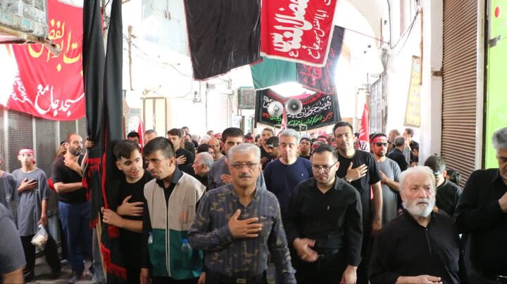 تصاویر/عزاداری 28 صفر جوانان معلول ذهنی نور امید کاشان