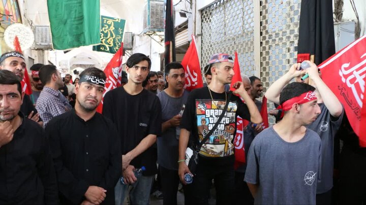 تصاویر/عزاداری 28 صفر جوانان معلول ذهنی نور امید کاشان