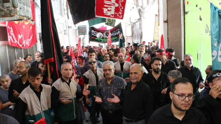تصاویر/عزاداری 28 صفر جوانان معلول ذهنی نور امید کاشان
