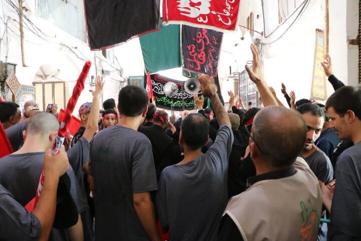 تصاویر/عزاداری 28 صفر جوانان معلول ذهنی نور امید کاشان