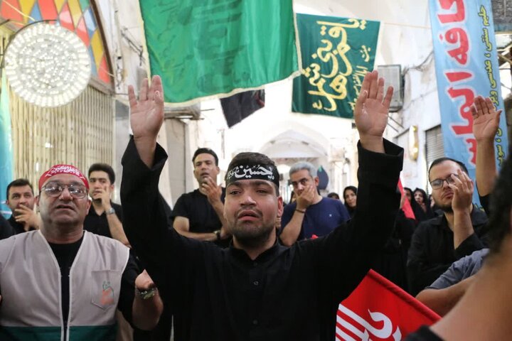 تصاویر/عزاداری 28 صفر جوانان معلول ذهنی نور امید کاشان
