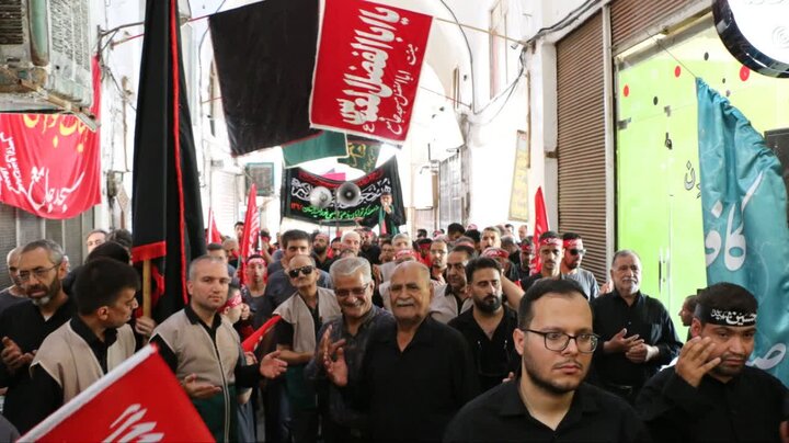 تصاویر/عزاداری 28 صفر جوانان معلول ذهنی نور امید کاشان