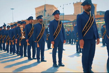 فیلم | دوباره می‌زنم از دل صدا امام رضا؛ دسته عزاداری خادمان در حرم بانوی کرامت