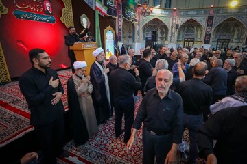 تصاویر /مراسم عزاداری مردم قزوین در مشهد مقدس