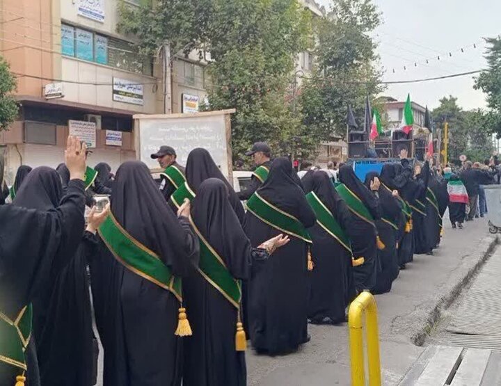 تصاویر/ دسته عزای خادمان بقعه امامزاده ابراهیم (ع) آمل در روز شهادت امام رضا (ع)