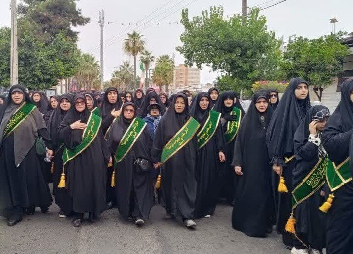 تصاویر/ دسته عزای خادمان بقعه امامزاده ابراهیم (ع) آمل در روز شهادت امام رضا (ع)
