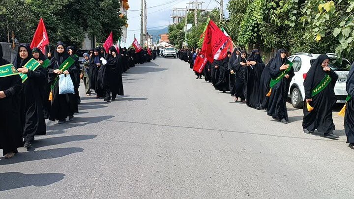 تصاویر/ دسته روی خادمیاران رضوی (ع) شهرستان چالوس در روز شهادت امام رضا (ع)