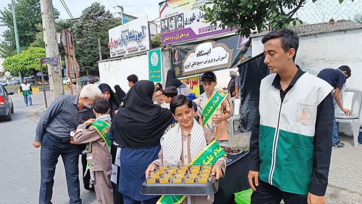 تصاویر/ دسته روی خادمیاران رضوی (ع) شهرستان چالوس در روز شهادت امام رضا (ع)