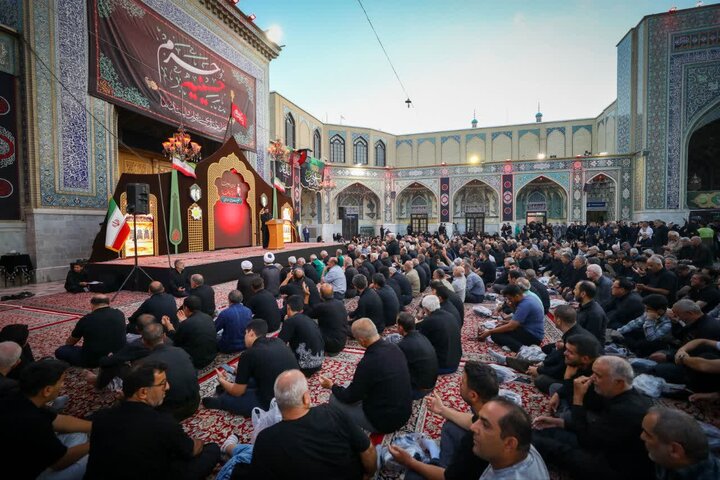 تصاویر /مراسم عزاداری مردم قزوین در مشهد مقدس باحضور امام جمعه قزوین