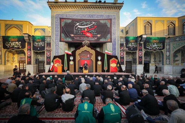 تصاویر /مراسم عزاداری مردم قزوین در مشهد مقدس باحضور امام جمعه قزوین