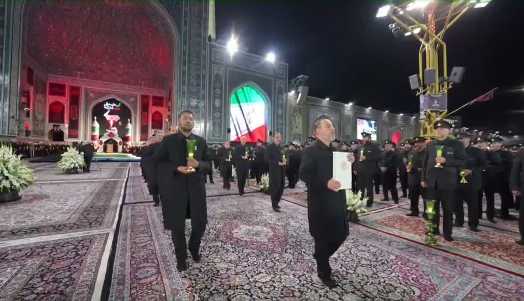 مراسم خطبه‌خوانی شب شهادت امام رضا(ع) در حرم مطهر رضوی