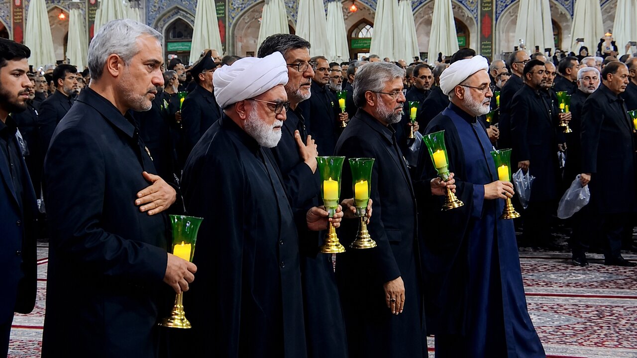 مراسم شام غریبان در حرم رضوی