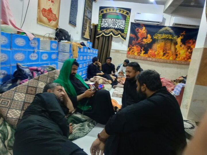حسینیہ بیت الاحزان نجف اشرف میں ہزاروں زائرین کے لیے وسیع خدمات