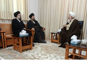 دیدار حجت الاسلام و المسلمین سید حسن خمینی با آیت الله العظمی جوادی آملی