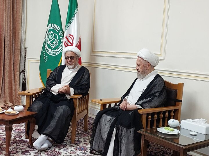 دیدار آیت‌الله اشرفی شاهرودی با حضرت آیت‌الله سبحانی