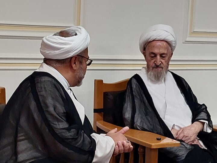 دیدار آیت‌الله اشرفی شاهرودی با حضرت آیت‌الله سبحانی