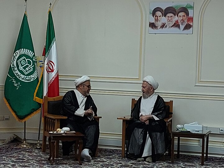 دیدار آیت‌الله اشرفی شاهرودی با حضرت آیت‌الله سبحانی