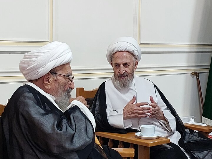 دیدار آیت‌الله اشرفی شاهرودی با حضرت آیت‌الله سبحانی