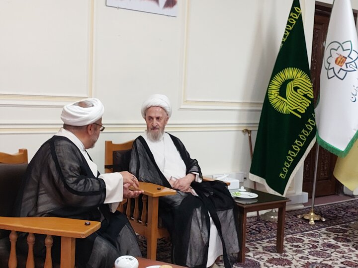 دیدار آیت‌الله اشرفی شاهرودی با حضرت آیت‌الله سبحانی