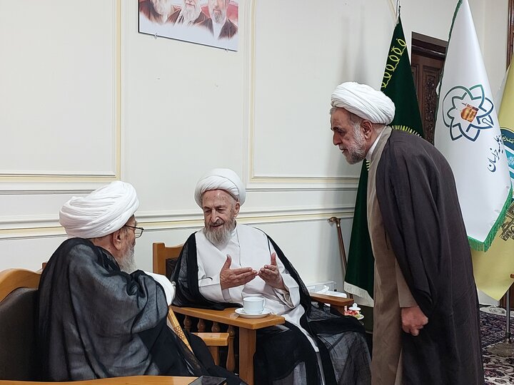 دیدار آیت‌الله اشرفی شاهرودی با حضرت آیت‌الله سبحانی