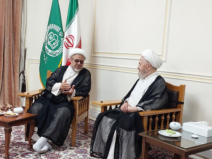 دیدار آیت‌الله اشرفی شاهرودی با حضرت آیت‌الله سبحانی