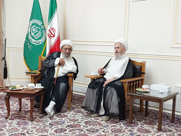 دیدار آیت‌الله اشرفی شاهرودی با حضرت آیت‌الله سبحانی