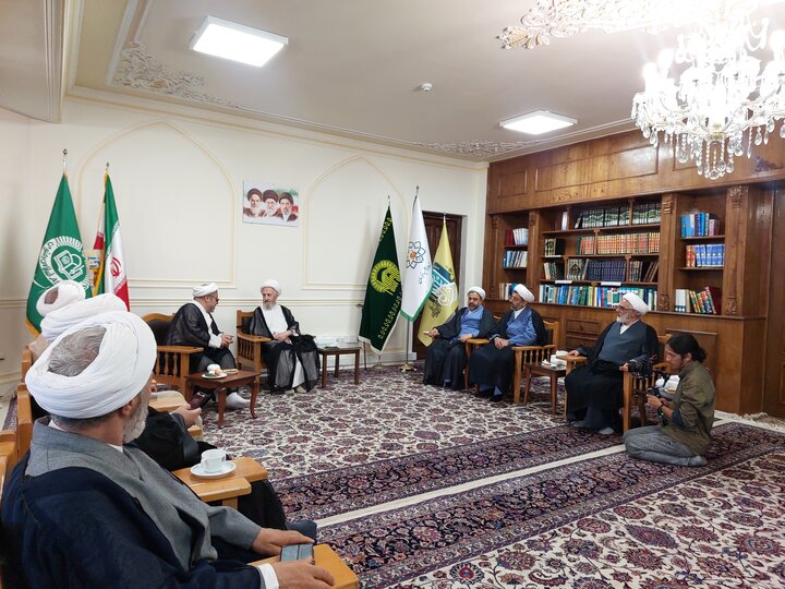 دیدار آیت‌الله اشرفی شاهرودی با حضرت آیت‌الله سبحانی