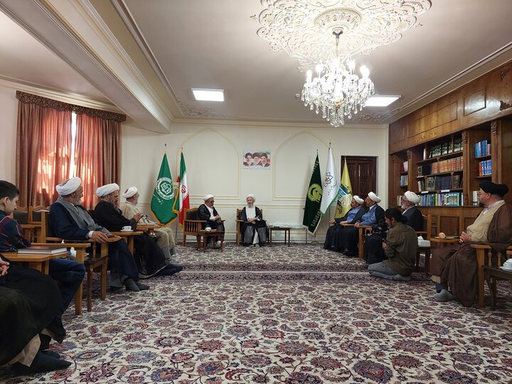 دیدار آیت‌الله اشرفی شاهرودی با حضرت آیت‌الله سبحانی