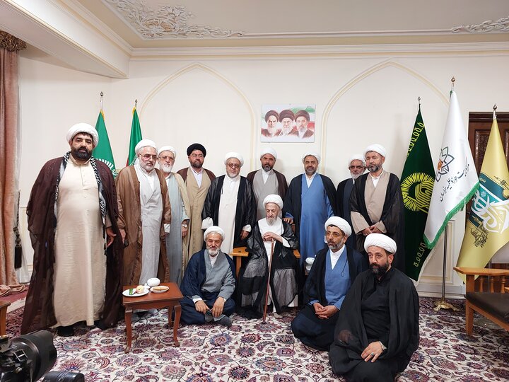 دیدار آیت‌الله اشرفی شاهرودی با حضرت آیت‌الله سبحانی