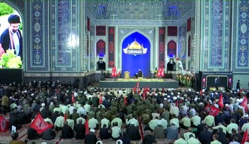 تصاویر/ مراسم اربعین خاکسپاری رهبرشهید در حرم مطهر رضوی