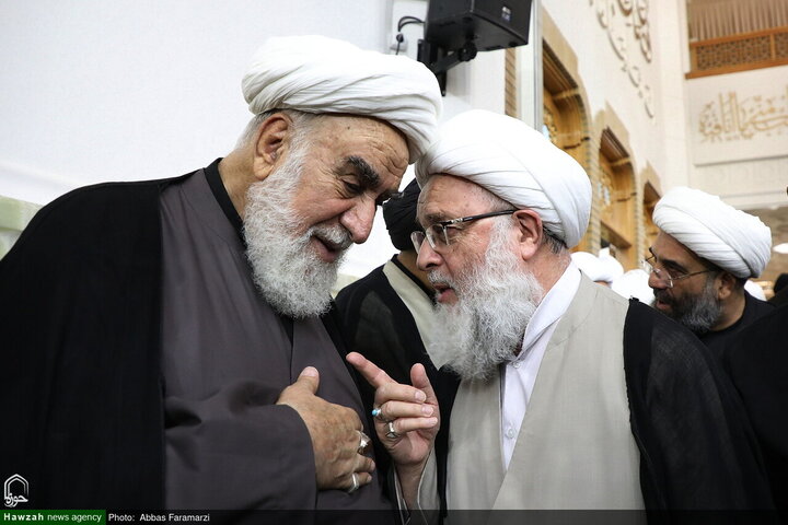 مراسم أربعينية تشييع قائد الثورة الشهيد آية الله العظمى الخامنئي في مرقد السيدة فاطمة المعصومة (عليها السلام)