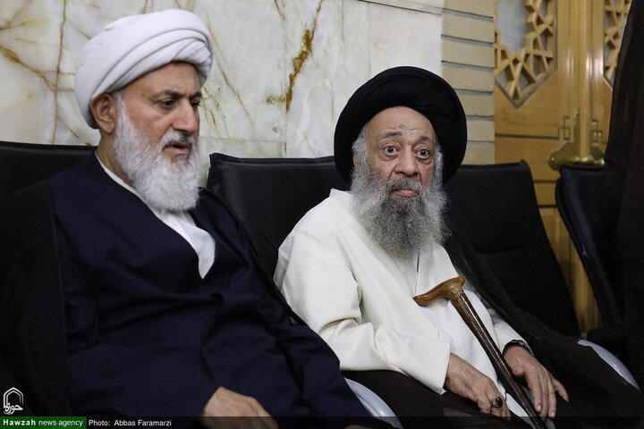 مراسم أربعينية تشييع قائد الثورة الشهيد آية الله العظمى الخامنئي في مرقد السيدة فاطمة المعصومة (عليها السلام)