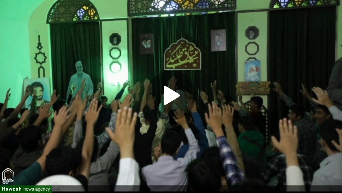 فیلم| برگزاری مراسم نوحه خوانی در دوره میثاق طلبگی یزد