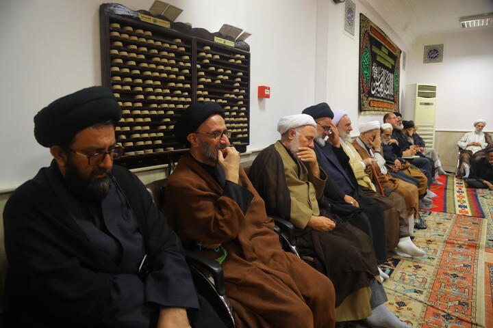 تصاویر/ مراسم عزاداری شهادت امام حسن عسکری (ع) در دفتر آیت الله العظمی جوادی آملی
