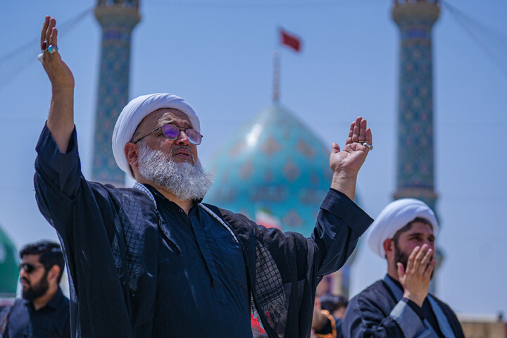 تصاویر/ تشرف دسته‌های عزاداری به مسجد جمکران در سوگ شهادت امام حسن عسکری (ع)