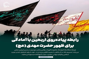 عکس نوشت| رابطه پیاده‌روی اربعین با آمادگی برای ظهور حضرت مهدی (عج)