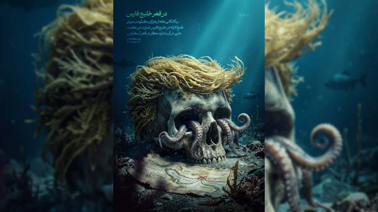 تصميم | منشور جديد في حساب قائد الثورة: "في قعر مياه الخليج الفارسي"