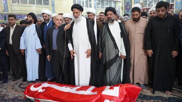 تصاویر/ مراسم تشییع ابوی عضو مجلس خبرگان رهبری در اهواز