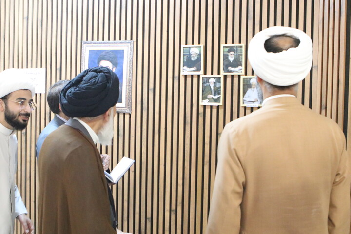 تصاویر/ بازدید آیت‌ الله موسوی اصفهانی و معاونین حوزه علمیه همدان از کتابخانه آیت‌ الله آخوند(ره)