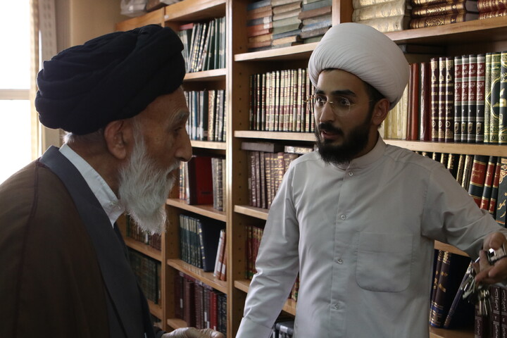 تصاویر/ بازدید آیت‌ الله موسوی اصفهانی و معاونین حوزه علمیه همدان از کتابخانه آیت‌ الله آخوند(ره)