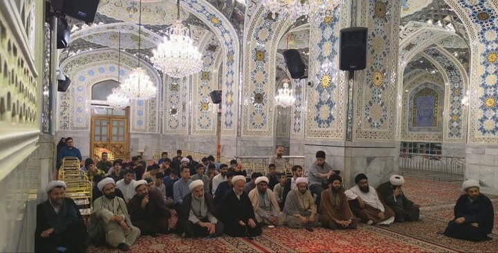 تصاویر/ برگزاری مراسم افتتاحیه «حوزه علمیه شهید امیری» بابل در رواق دارالهدایه حرم امام رضا (ع)