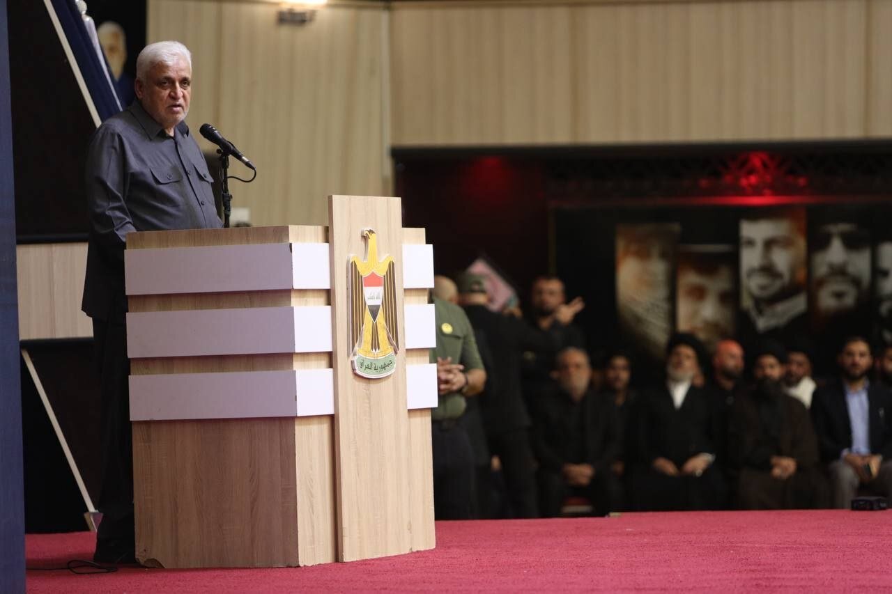السيد فالح الفياض في أربعينية الإمام الخامنئي ببغداد: تشييع القائد أثبت أن العراق حاضن للمقامات الكبيرة