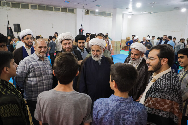 تصاویر/ بازدید حجت الاسلام والمسلمین حسین طائب مسئول سازمان بسیج مستضعفین و سردار فتح الله جمیری فرماندهی سپاه امام علی بن ابیطالب استان قم کانون فرهنگی هنری امام‌رضا علیه‌السلام