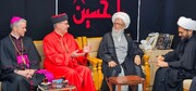 آیت اللہ العظمیٰ حافظ بشیر نجفی سے پوپ کے نمائندے اور کلدانی مسیحی برادری کے سربراہ کی ملاقات