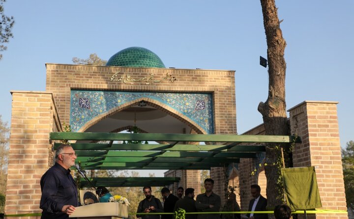 تصاویر/ مراسم رونمایی از بنای یادمان مزار شهید اندرزگو